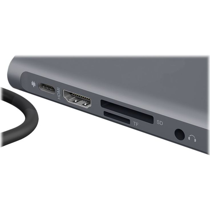ICY BOX USB-C Dock mit HDMI, USB 3.0 Hub, Power Delivery, LAN, Kartenleser, Audio, VGA für MacBook und Laptop, Aluminium – Bild 6