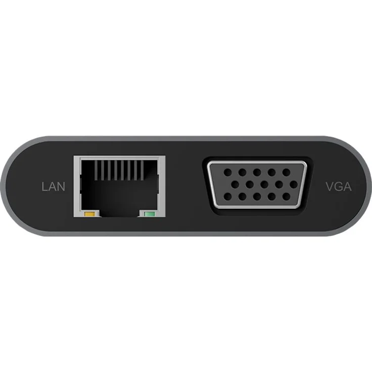 ICY BOX USB-C Dock mit HDMI, USB 3.0 Hub, Power Delivery, LAN, Kartenleser, Audio, VGA für MacBook und Laptop, Aluminium – Bild 4