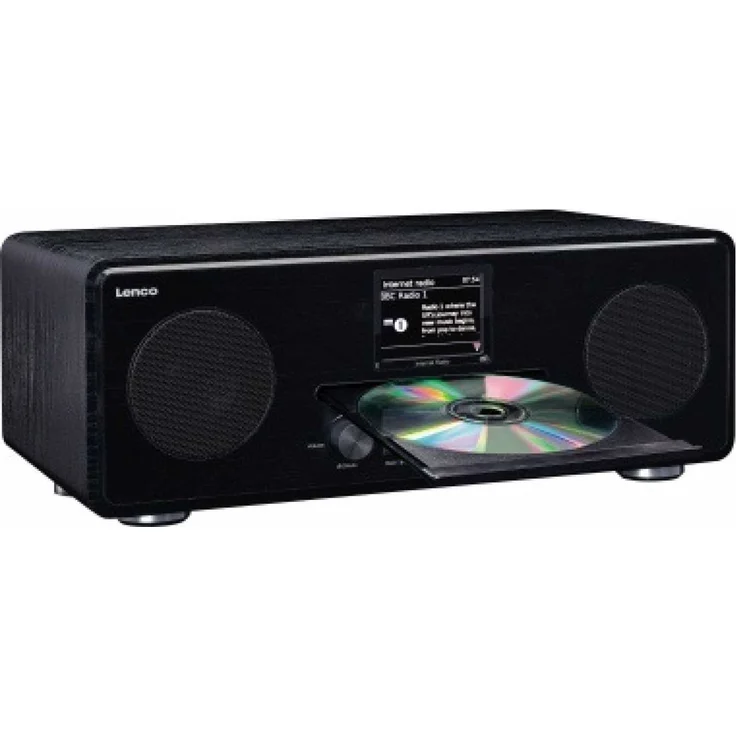 Lenco DIR 260 Internetradio mit W-LAN - Digitalradio mit Bluetooth und Wi-Fi - DAB+ FM Radio - CD Player 2,8 Farbdisplay - AUX - Weckfunktion - App Steuerung via Undok - 2 x 10 Watt RMS - Schwarz – Bild 3