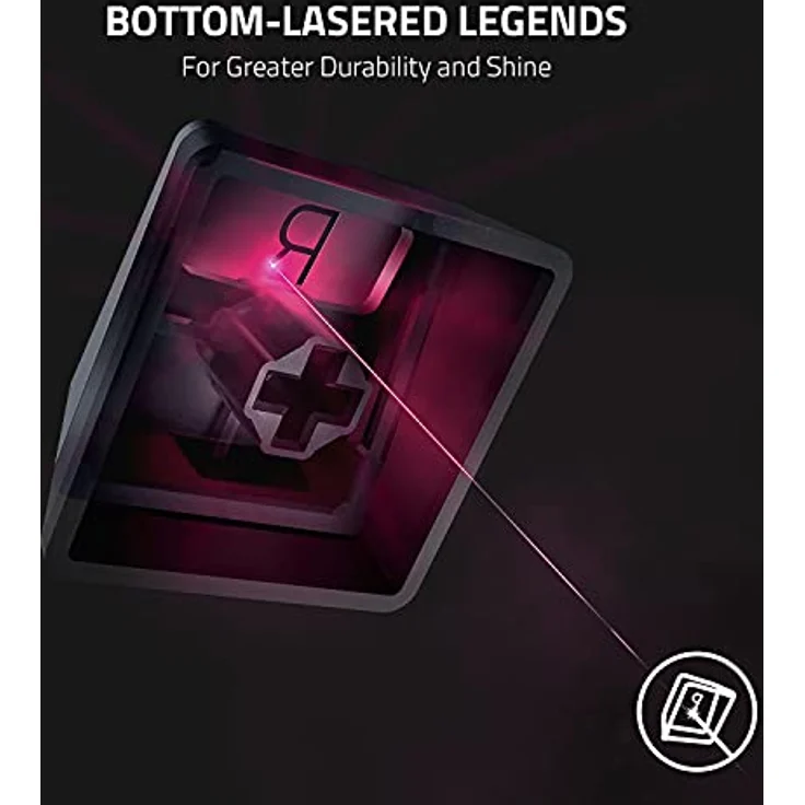 Razer Phantom Tastenkappen-Upgrade-Set - Fast unsichtbares Pudding-Design für durchscheinende Chroma RGB-Beleuchtung (128 Tasten, Tastenentferner, Stabilisatoren) Mercury Weiß, US- & UK-Layout, RC21-01740200-R3M1, Weiß (Mercury) – Bild 4