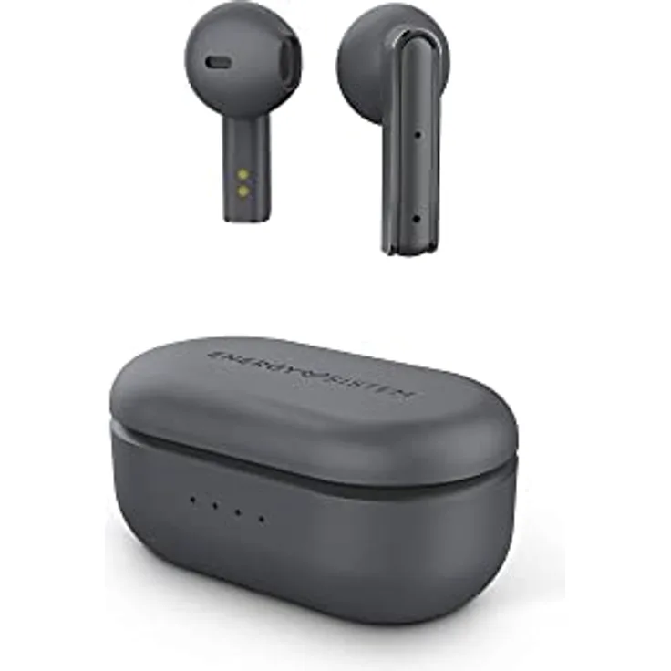 Energy Sistem Earphones True Wireless Style 4 Stone (Kopfhörer zum kabellosen Musikgenuss Kompaktes und ergonomisches Design Charging case Kompatibel mit der ESmart Connect App) – Grau