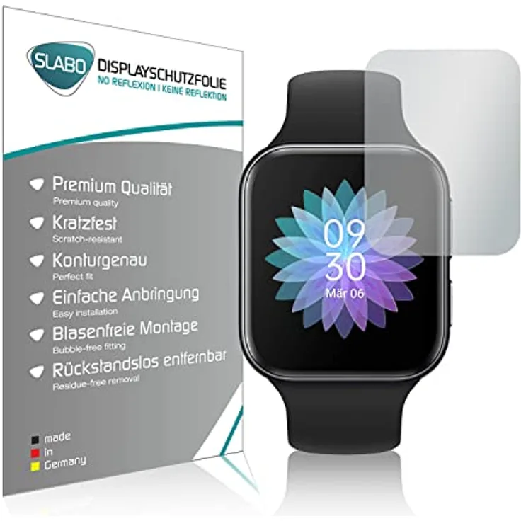 4x Slabo Displayschutzfolie für OPPO Watch 41mm MATT -No Reflexion- (verkleinerte Folien) Displayfolie Schutzfolie Folie