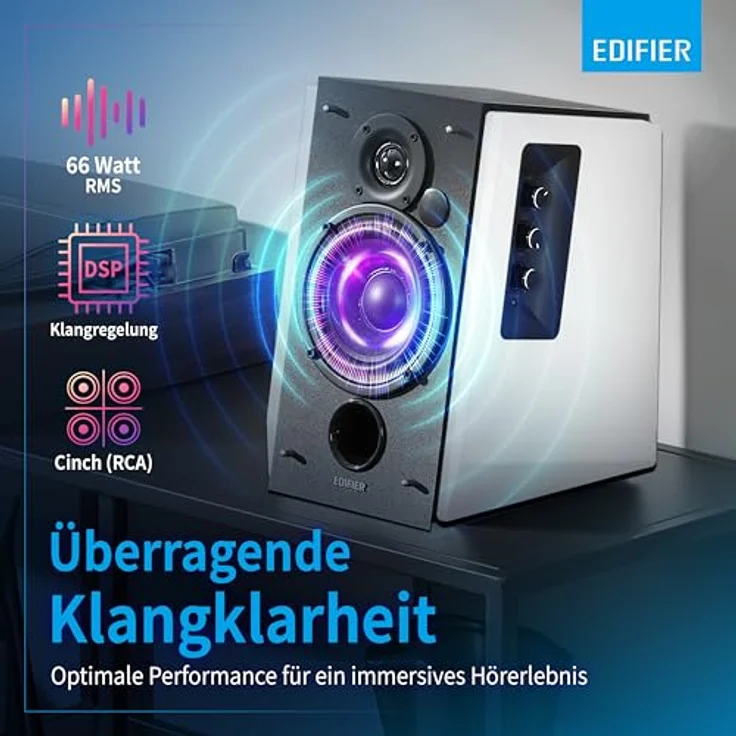 Aktivboxen Edifier Studio R1700BT 2.0 weiß-silber Bluetooth – Bild 3