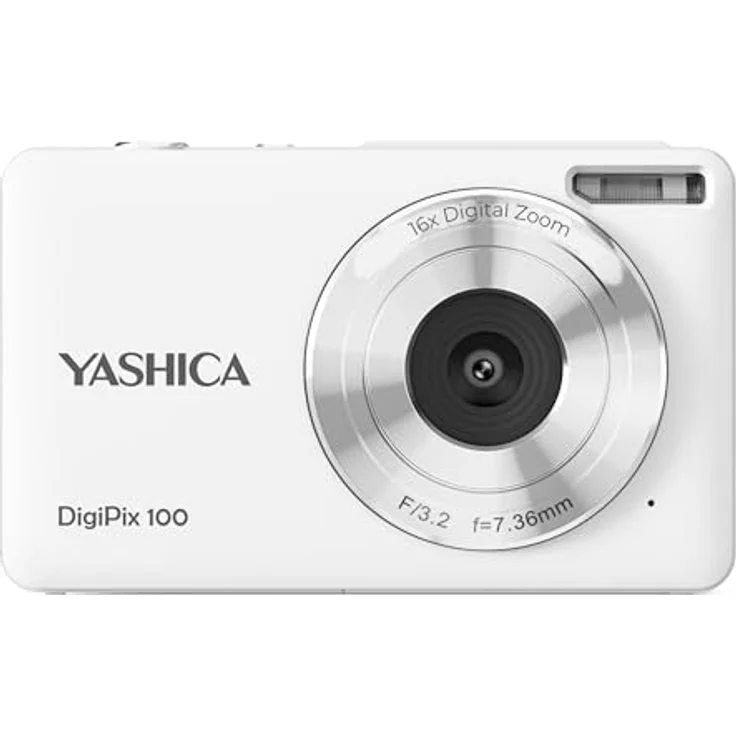Yashica DigiPix 100, Digitalkamera in Weiß mit 44 MP Auflösung, 16X Zoom und HD-Videoaufnahme – Bild 1