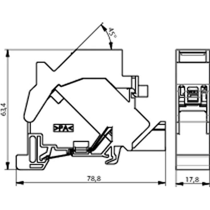 Telegärtner 100023003 Netzwerkdose Hutschiene CAT 6a, vollständig geschirmt, lichtgrau – Bild 2