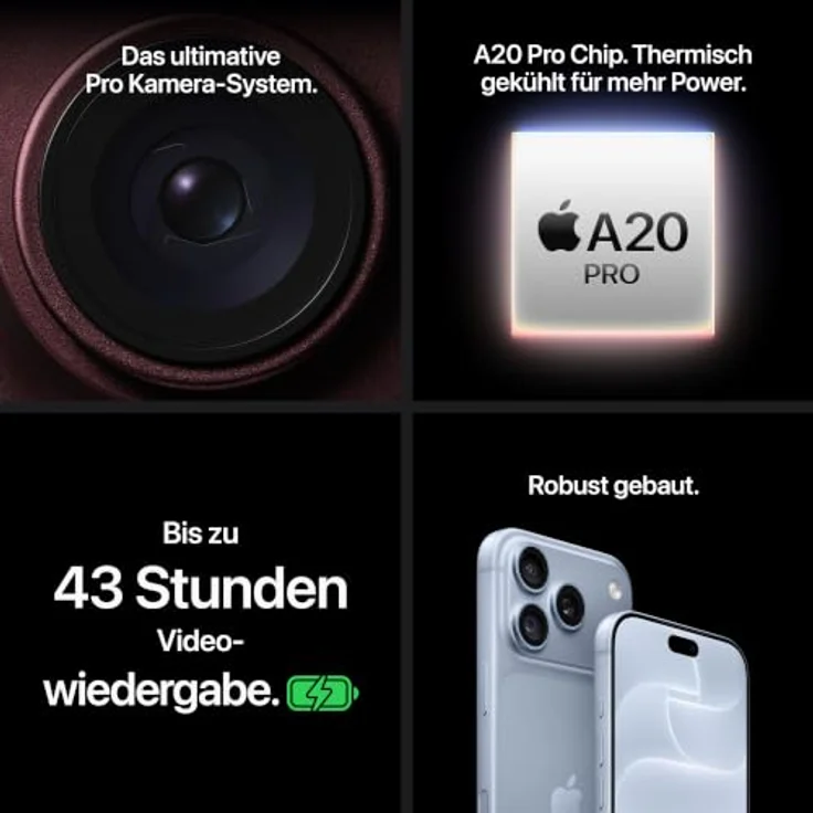 Apple iPhone 18 Pro Max 5G Smartphone (6,9 Zoll) OLED-Display, 2 TB interner Speicher, iOS 27, Rot – Bild 9