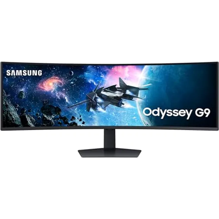 Samsung Odyssey G95C Curved Gaming Monitor, 49 Zoll, VA-Panel, 5.120 x 1.440 Pixel, VESA DisplayHDR 1.000, HDR10+ Gaming, Freesync Premium Pro, 240 Hz, 1 ms, schwarz