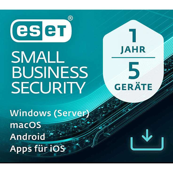 ESET Small Business Security 5U 1Y, Antivirenprogramm für PCs, umfassender Schutz vor Malware und Ransomware