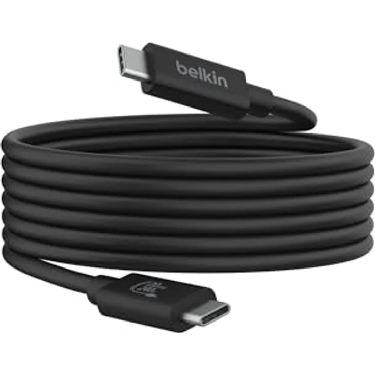 Belkin Connect USB4-Kabel, 2-m-Ladekabel, USB-C-auf-USB-C-Kabel mit 240-W-Power Delivery, 20 Gbit/s – USB4-konformes Ladekabel, kompatibel mit Geräten wie MacBook, Windows-Laptops und Chromebook – Bild 1