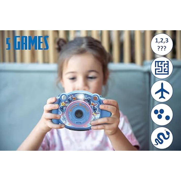Lexibook Starcam Digitalkamera HD Stitch, Kompaktkamera mit 2-Zoll-LCD, 1920x1080 HD, 32 GB Speicherkarte inkl. – Bild 3