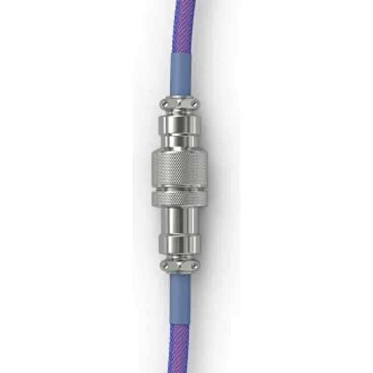 Glorious PC Gaming Race Coiled Cable Nebula, USB-C auf USB-A Spiralkabel, USB C Kabel Spiralkabel, Coiled Cable Keyboard mit Aviator Plug, 1,37 Meters, Ordentlich USB C Spiralkabel, violett – Bild 3
