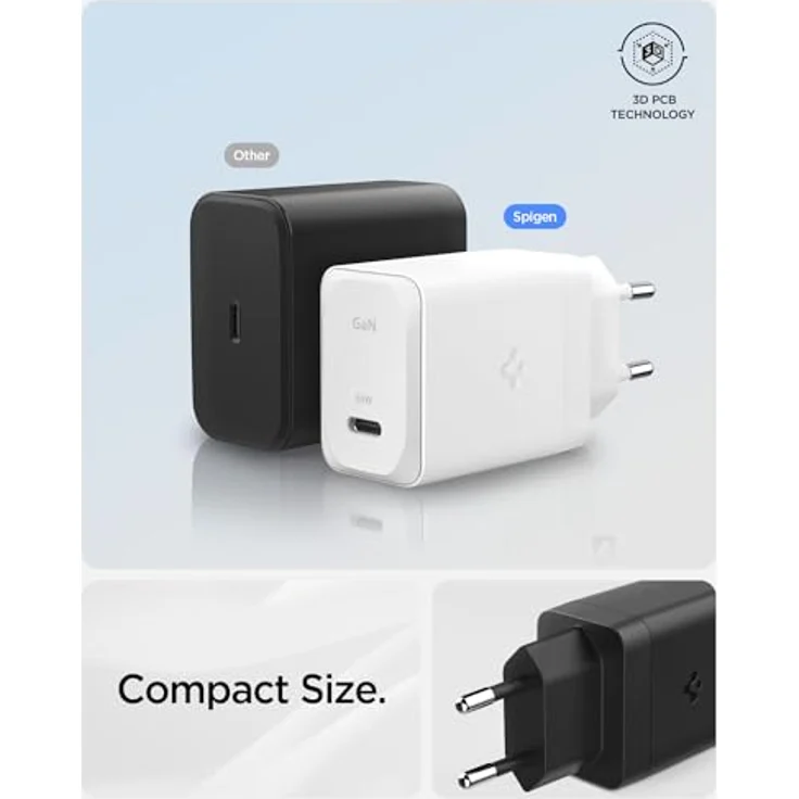 Spigen ArcStation Pro GaN-651, 65W USB-C Ladegerät mit schnellem und sicherem Laden, Schwarz – Bild 5