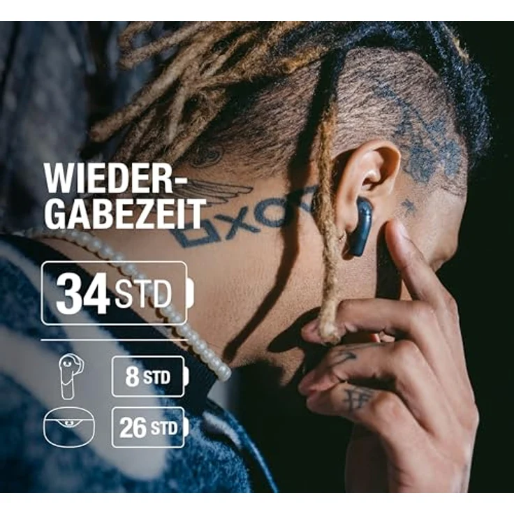 Fresh'N Rebel Twins Ace Anc True Blue, ANC Kopfhörer mit 34 Stunden Akkulaufzeit – Bild 2