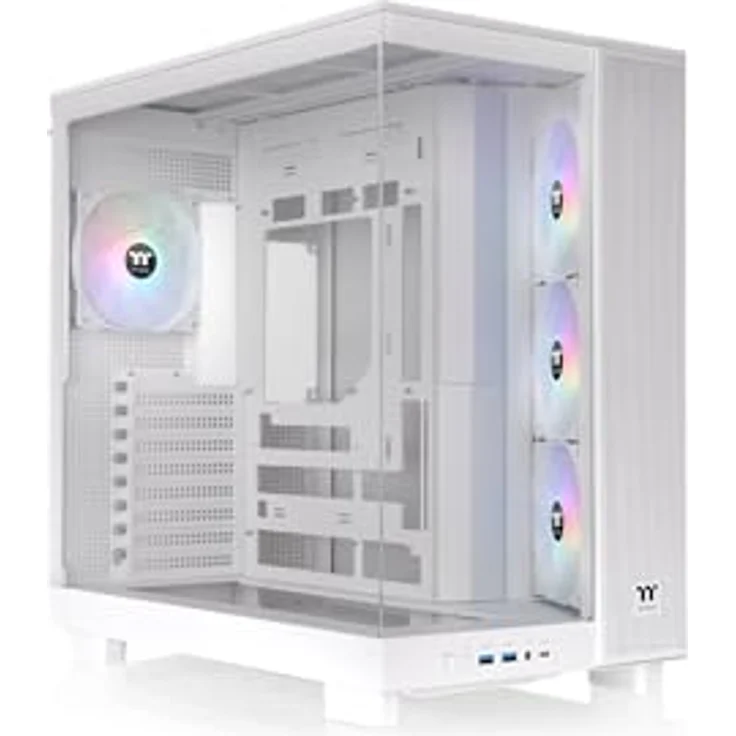Thermaltake View 380 XL TG ARGB | Mid Tower Chassis | Snow, mit vorinstallierten 120mm ARGB Lite Lüftern – Bild 1