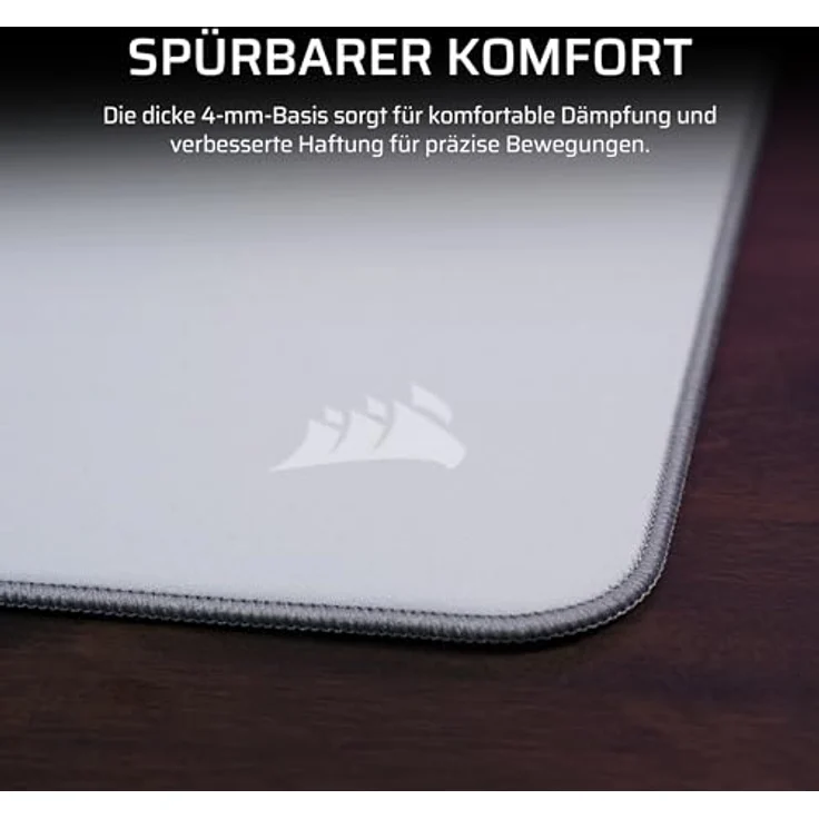 Corsair MM PRO Control Gaming-Mauspad, mittleres E-Sport-Mauspad mit 4 mm dicker rutschfester Basis, genähten Kanten und grauer Oberfläche – Bild 5