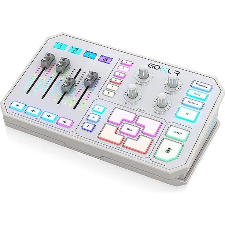 TC Helicon GoXLR, 4-Kanal-Studio- und Livemixer mit motorisierten Fadern, Vocal-Effekten und RGB-Beleuchtung, Weiss – Bild 4