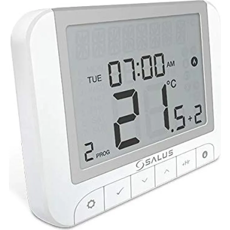 Salus WBRT520TX+ Digitaler programmierbarer Funk-Raumthermostat, batteriebetrieben