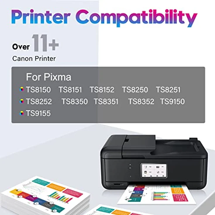 ONLYU PGI-580 XXL CLI-581 XXL Druckerpatronen Kompatibel für Canon für PIXMA TS8350 patronen für Canon TS8350 für PIXMA TS8350 TS8351 TS8150 TS8151 TS8251 TS8250 TS8252 TS9150 TS8152 TS8352 (6-Pack) - Preisvergleich – Bild 2