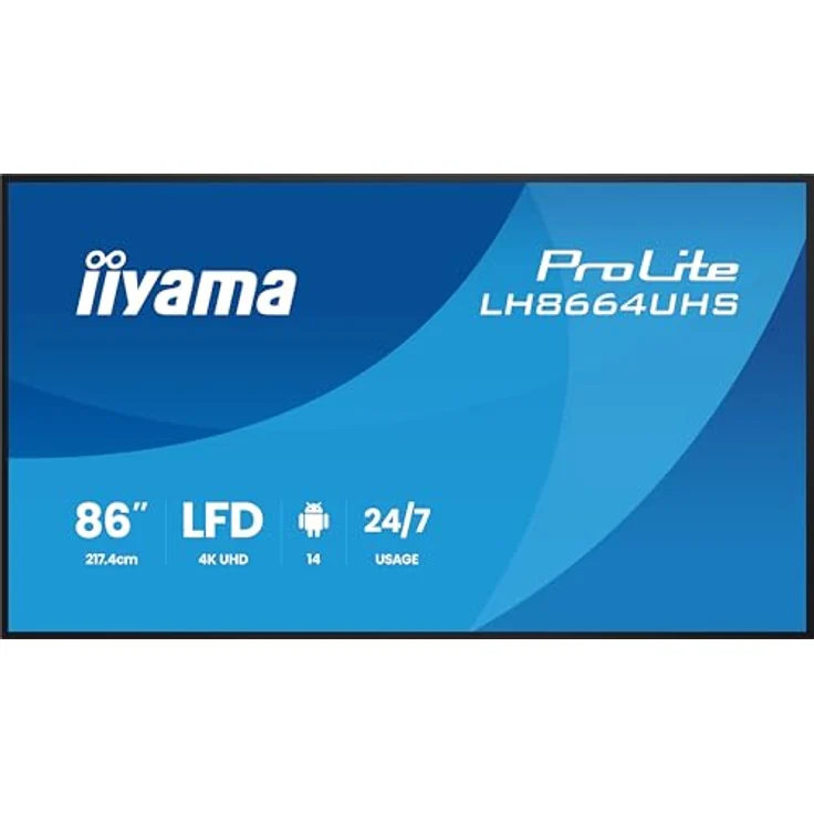 iiyama Prolite LH8664UHS-B3AG, 85.6" 4K UHD Digital Signage Display mit Android 14, HDMI, USB-C, WiFi, 24/7 AntiGlare – Bild 2