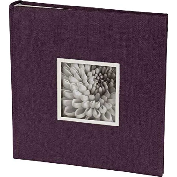Unitex Fotoalbum in 23x24 cm 60 creme Seiten Buchalbum Fotobuch: Farbe: Lila