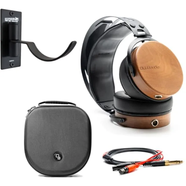 OLLO Audio Kopfhörer R1 1.0, geschlossene Studio-Kopfhörer mit Wandhalter und U-förmigem Frequenzgang