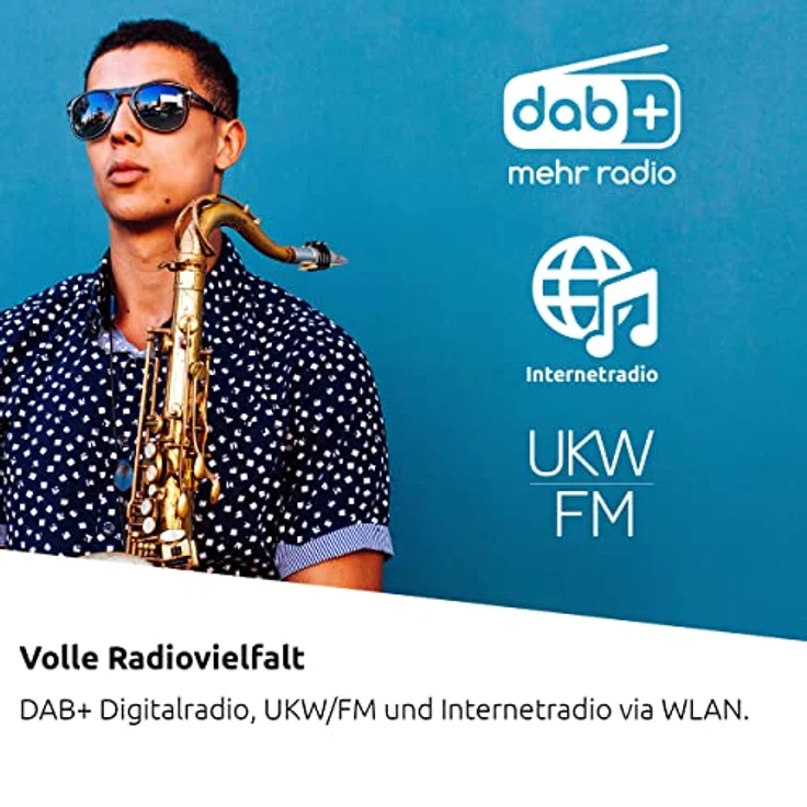 TechniSat VIOLA 710 CD IR - Kompakte Hi-Fi-Anlage mit Internetradio, DAB+, UKW, CD-Player, Bluetooth, 2x 20 Watt RMS Stereo-Boxen, Silber – Bild 3