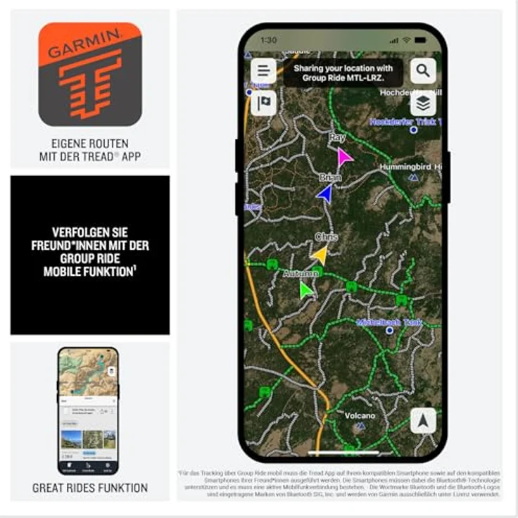 Garmin zmo XT3, Motorrad-Navi mit 4,7 Zoll TFT-Display, Bluetooth, GPS und der Funktion Garmin Adventurous Routing, schwarz – Bild 5