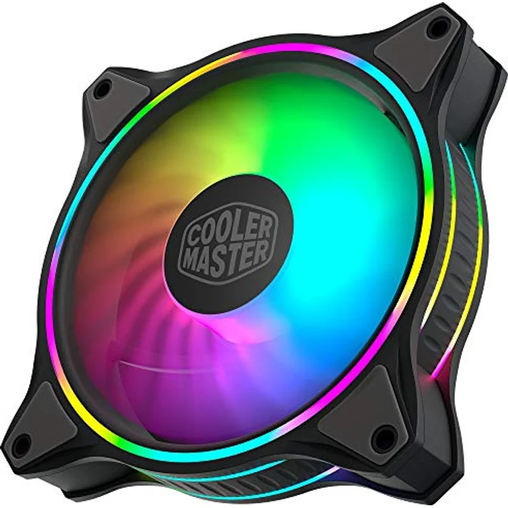 Cooler Master MasterFan MF120 Halo Duo-Ring Addressable RGB Lighting 120 mm Fan, Absorbing Rubber Pads, 4-Pin 12 V PWM Static Pressure for Computer Case & Flüssigkeit (MF120 Halo) - Preisvergleich – Bild 3
