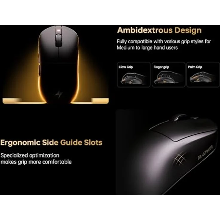 ATK A9 Mini+ Gaming-Maus, kabellos mit PAW3955 Sensor, 8K Hz Polling Rate, weiß – Bild 5