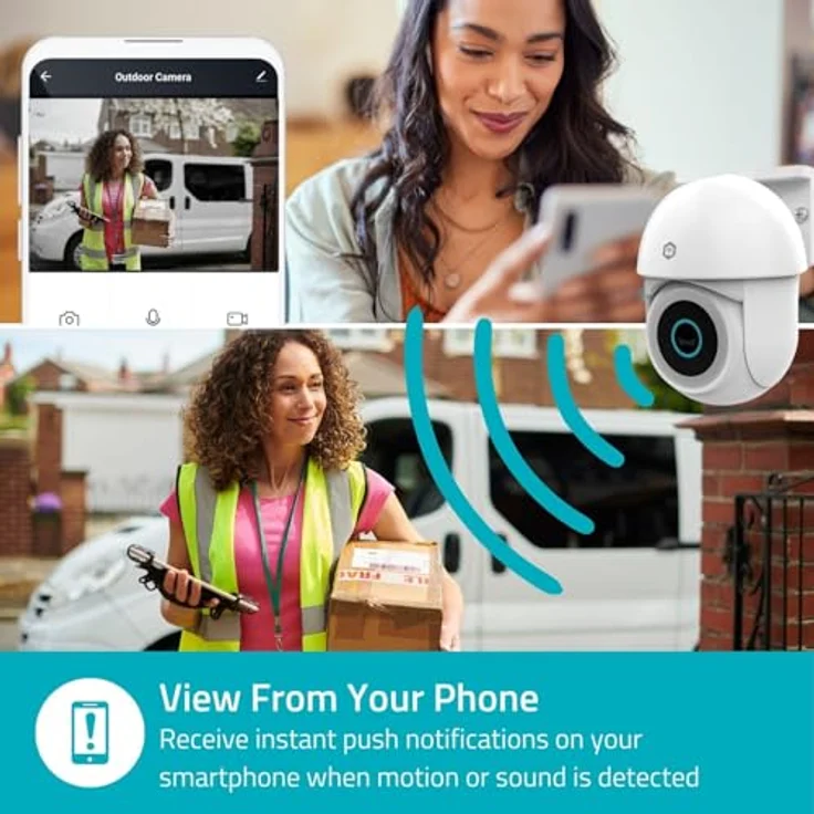 Nedis SmartLife Außenkamera - Wi-Fi - Spotlight - 3MP Full HD 1296p - Pan tilt - IP65 - Nachtsicht - Weiss – Bild 7