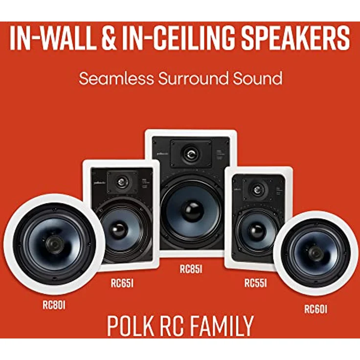 POLK AUDIO rc80i 2-Wege Decken-Lautsprecher (Weiß) Einbau-Lautsprecher - 100 Watt - schwarz, weiß – Bild 6