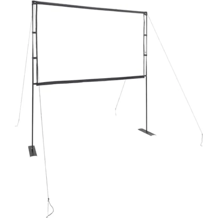 vidaXL Beamer Leinwand mit Ständer 90 Zoll 16:9, Projektionswand für Heimkino und Präsentationen, tragbare Rolloleinwand mit stabiler Konstruktion – Bild 1