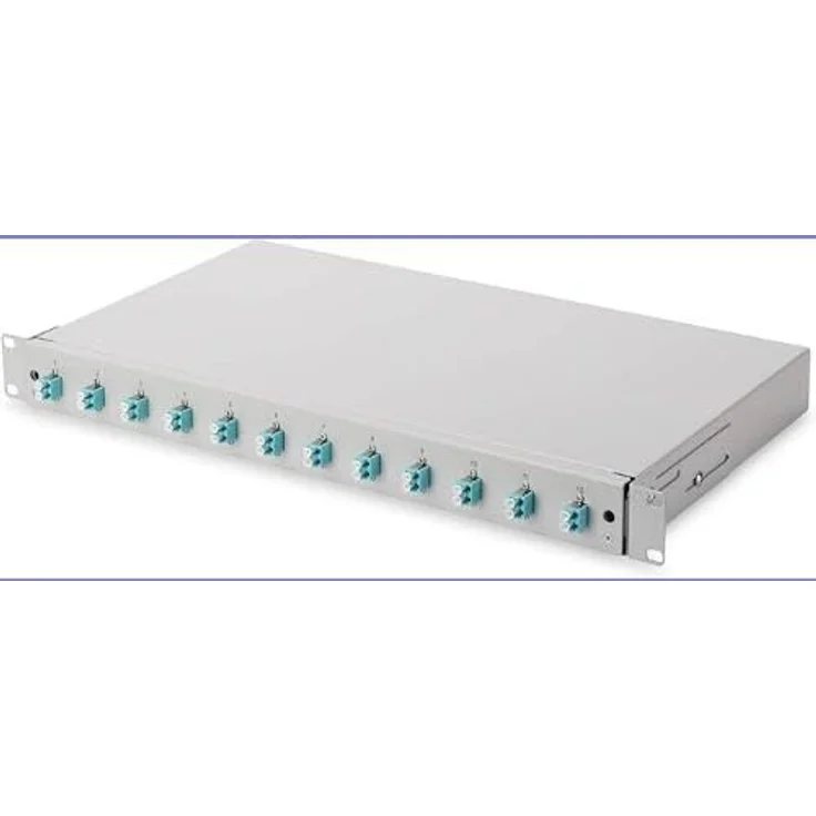 Digitus DN-96331/3 LWL-Patchpanel 12 Port LC, kompakte Spleißbox mit Vollmetallgehäuse, spleißfertig – Bild 4
