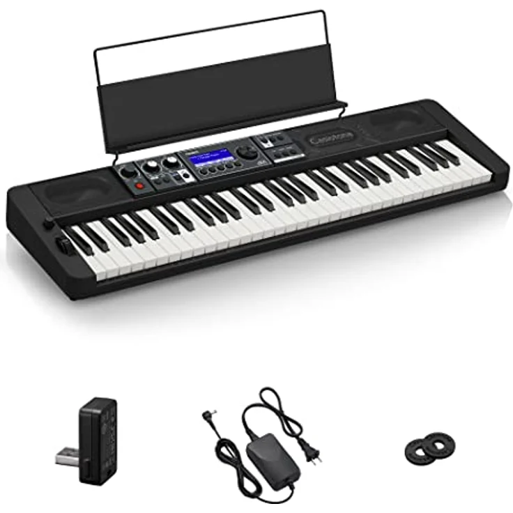 Casio CT-S500 CASIOTONE Top Keyboard mit Anschlagdynamik, Echtzeit-Controllern und Bluetooth Audio&Midi, schwarz – Bild 1