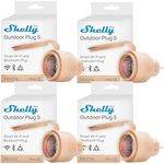 Shelly Outdoor Plug S Gen3 Viererpack, Smarte WLAN Steckdose für Außen, IP44, Matter-zertifiziert, 2500W, 12A, Energiekontrolle, kompatibel mit Alexa & Google