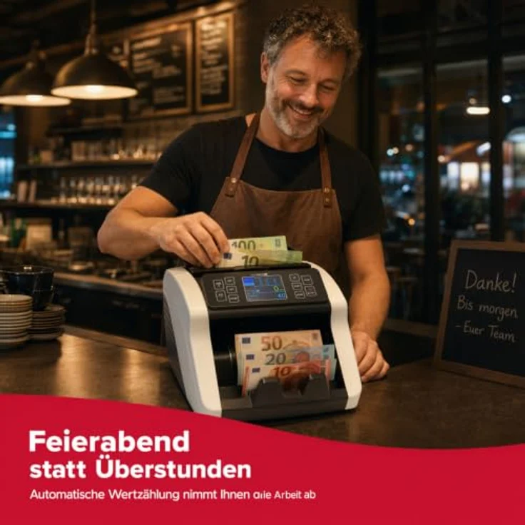 OLYMPIA Banknotenzähler NC 560 Plus, Echtheitsprüfung, externes Kunden-Display, bis zu 1.000 Banknoten pro Minute – Bild 2