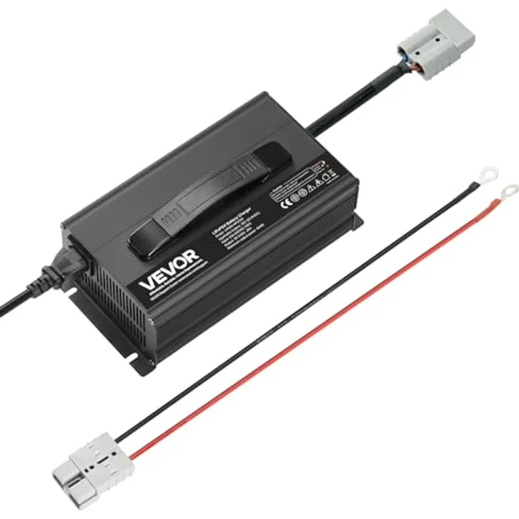 VEVOR 24 V 20 A Lithium-Batterieladegerät mit 29,2 V DC Ladespannung, Anderson-Anschluss und 0-V-Aktivierung für LiFePO4-Deep-Cycle-Akkus von Booten und Wohnmobilen
