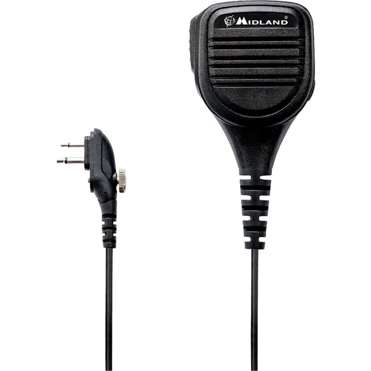 Midland MA 25-M, Lautsprechermikrofon mit Motorola Stecker und exzellentem Klang, robust mit drehbarem Gürtelclip