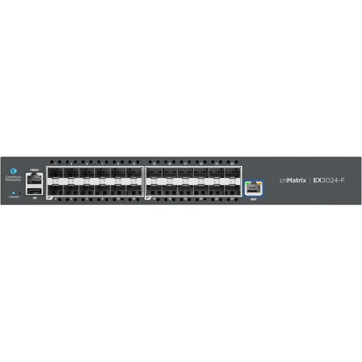 Cambium Networks cnMatrix EX3024F, 24-Port Intelligent Netzwerk Switch mit 10 Gbps SFP+ Ports und redundanten Netzteilen