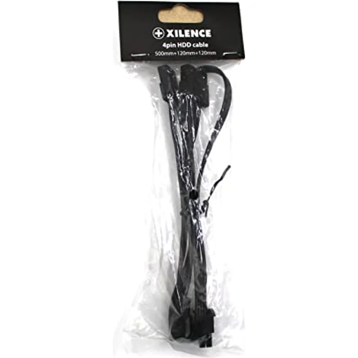 Xilence XZ183 4PIN IDE/HDD Kabel, 3x 4PIN Anschlüsse, 500mm, Netzteile der Serie X und A+III, schwarz – Bild 2