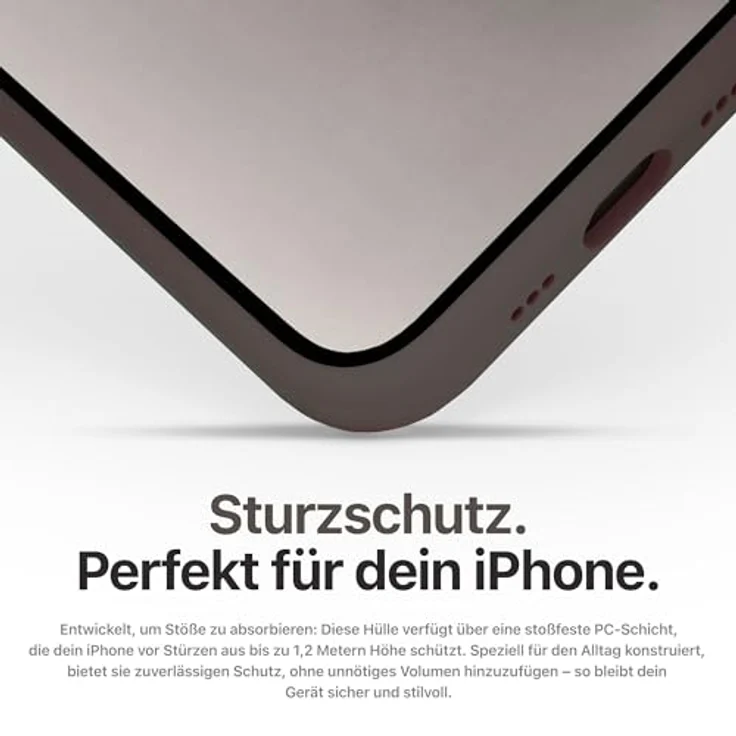 DECODED Smartphone-Hülle AntiMicrobial Silicone Backcover für iPhone 16 Pro, mit schlagfestem Polycarbonat, MagSafe-kompatibel, schwarz – Bild 6