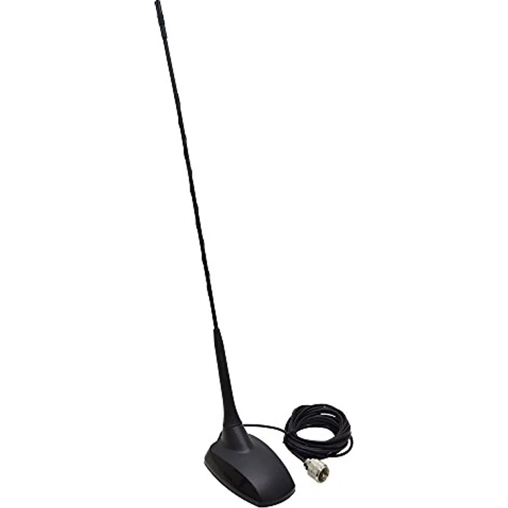 PNI Extra 48 CB Antenne, 45 cm, SWR 1.2, mit Magnethalterung und 4 m RG174 Kabel, Reichweite 10 km, 150 W