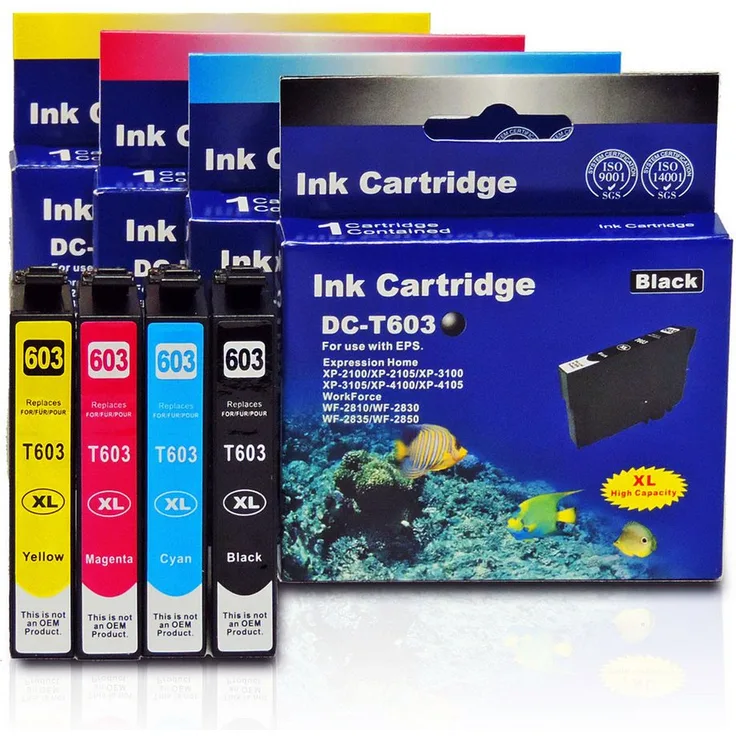 OTTO Kompatibel Epson Seestern T03A6 603XL Multipack 4-Farb Tintenpatrone Schwarz, Cyan, Magenta, Gelb für Epson Expression Home XP-3155