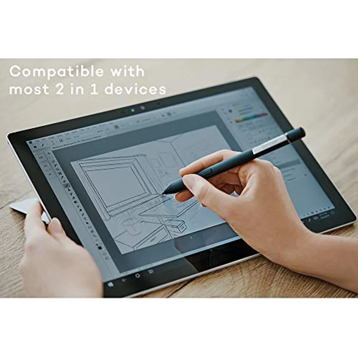 Bamboo Ink Plus-Active Stylus (wiederaufladbar, mit 4.096 Druckstufen & Neigungserkennung zum präzisen Zeichnen, Schreiben & Kommentieren auf stiftfähigen Windows 10-Geräten) schwarz – Bild 5