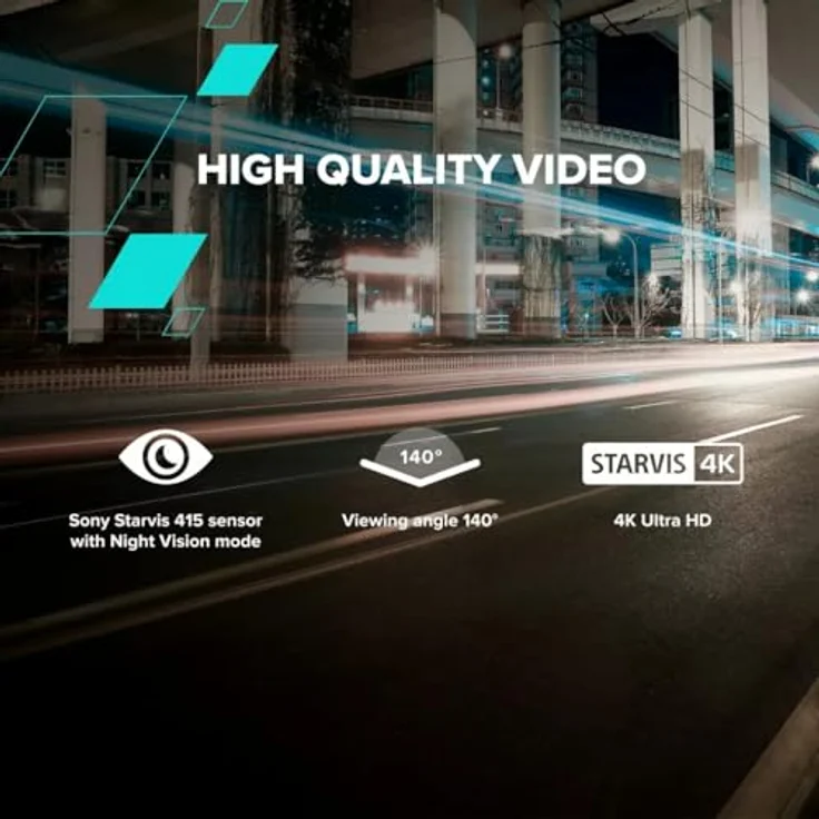 Canyon DVR25GPS, 3.0&amp#039&amp#039 IPS (640x360), touch screen, WQHD 2.5K 2560x1440@60fps, NTK96670, 5 (WLAN, Eingebaute Anzeige, GPS-Empfänger, WQHD), Dashcam, Schwarz – Bild 2