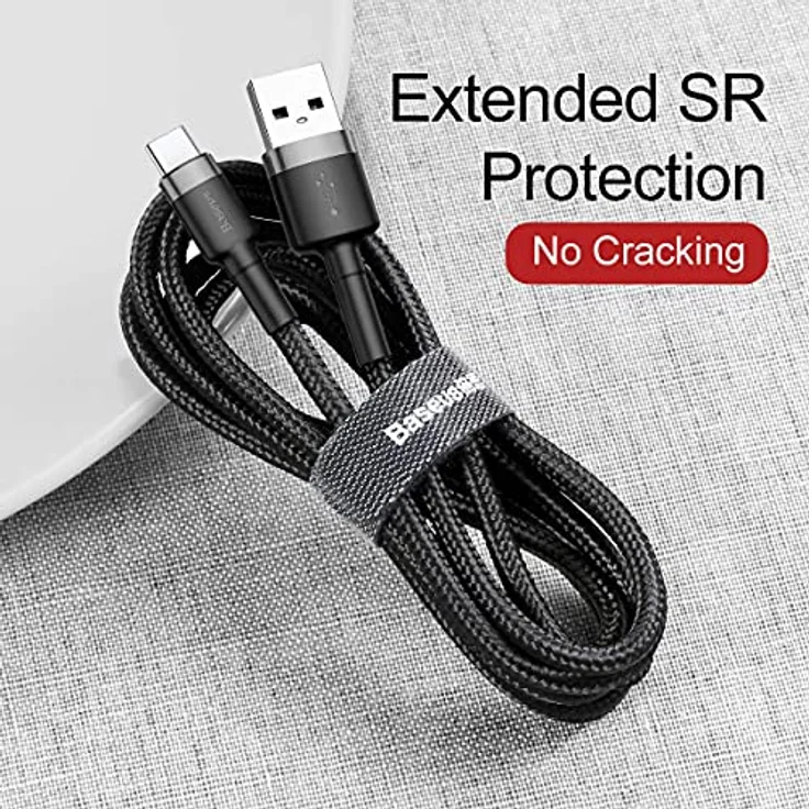 Baseus Cafule Cable - USB to USB-C Connect und Charge Cable 2 A, 2 M (Grey-Black) – Bild 6