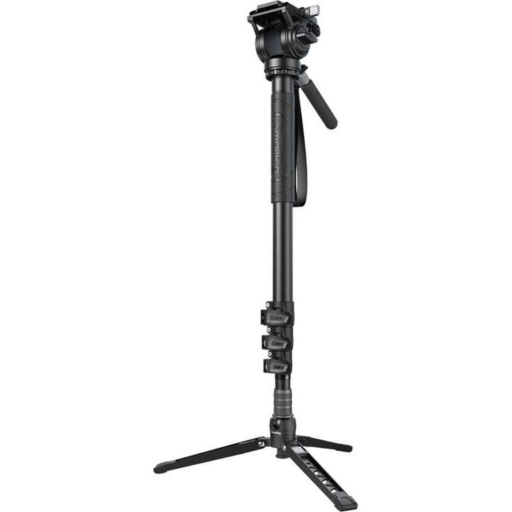 SmallRig 6622 Aluminium Einbeinstativ (4 Segmente) mit Fluid-Videokopf für stabile Kamerastütze und präzise Schwenks, Tragkraft bis 6 kg, inklusive Schnellwechselplatte und Zubehör