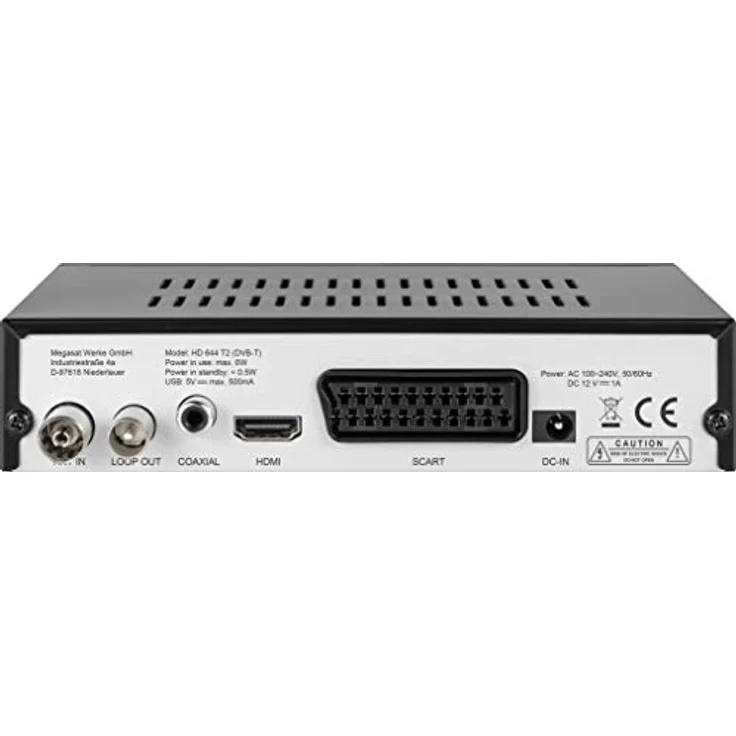 Megasat HD 644 T2 DVB-T/T2, HDMI, EPG, schwarz – Bild 2