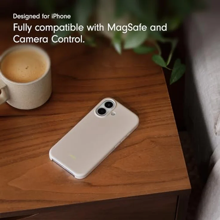 Beats iPhone 17 Case, MagSafe mit Kamerasteuerung, matte Außenseite, Innenfutter aus Mikrofaser – Kalkstein – Bild 2