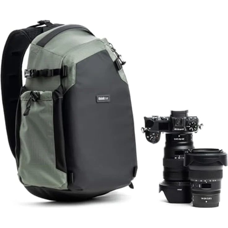 MindShift Think Tank PhotoCross V2 14L Umhängetasche für Fotokameras, Desert Sage, robustes Cordura, seitlicher Zugang, wetterfeste YKK-AquaGuard-Reißverschlüsse – Bild 1